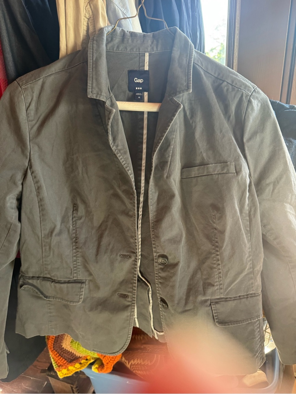 Vintage Gap Women's Gray Cotton Blazer Jacket